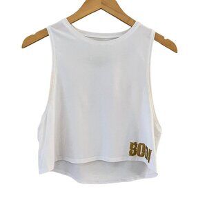 Lululemon Womens White Sleeveless Round Neck Pullover Activewear Tank Top Size M